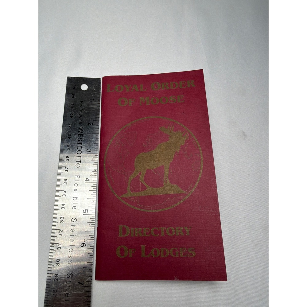 Vintage Loyal Order Of Moose Directory Of Lodges Unisex OS Red Excellent